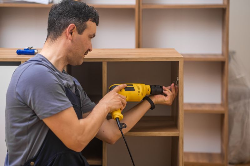 Built In Bookcase Installation in Durham, NC